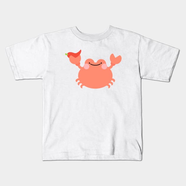 Chilli Crab Kids T-Shirt by Chubbit